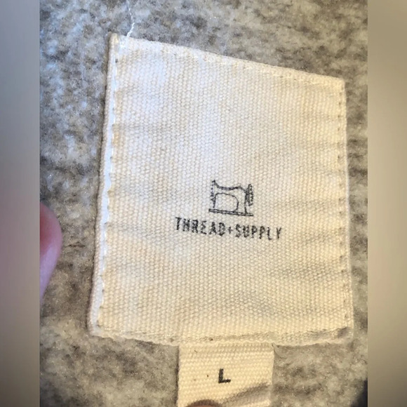 Thread + Supply Gray Quarter Zip Sweatshirt - Picture 3 of 5